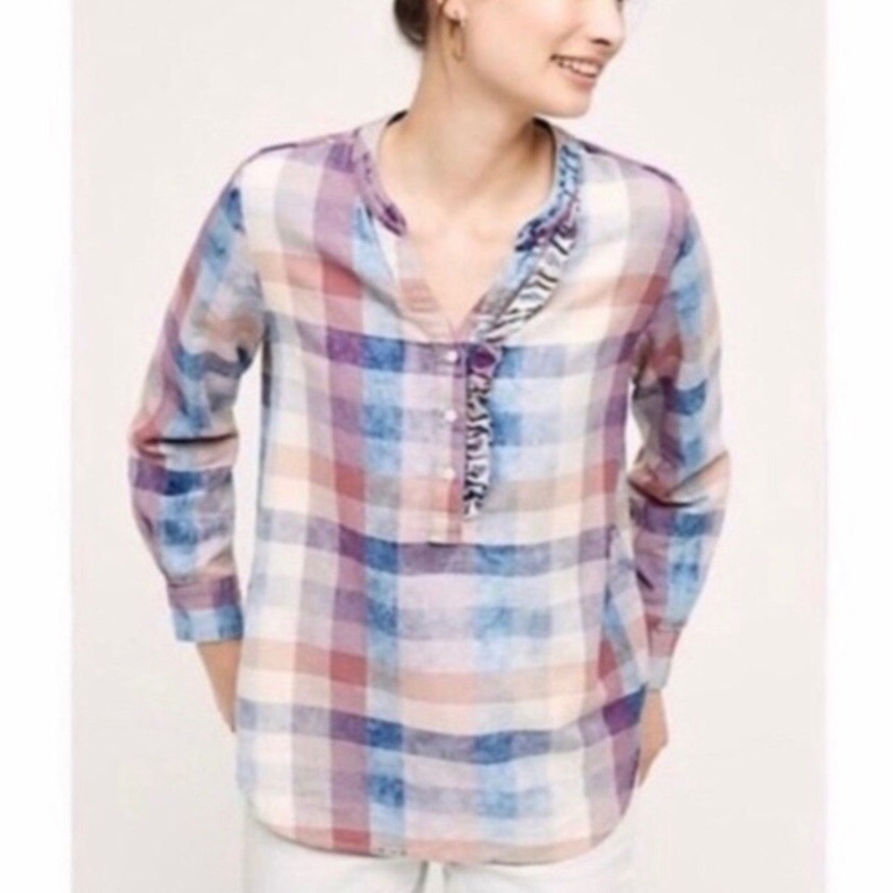 Isabella Sinclair Bleach Plaid Pullover Top - Picture 2 of 10